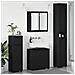 Set di mobili per il bagno 4 pcs Nero Legno multistrato - Foto miniatura 2