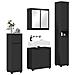 Set di mobili per il bagno 4 pcs Nero Legno multistrato - Foto miniatura 3