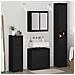 Set di mobili per il bagno 4 pcs Nero Legno multistrato - Foto miniatura 4