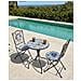 Set Di 2 Sedie Da Giardino Aggius Pieghevole Metallo Nero - Foto miniatura 1