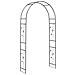 Arco da Giardino Floreale Nero 115 x 37 x 231 cm - Foto miniatura 1