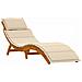 Lettino prendisole 2 pcs Beige Legno di Acacia Massello - Foto miniatura 4