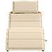 Lettino prendisole 2 pcs Beige Legno di Acacia Massello - Foto miniatura 5