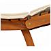 Lettino prendisole 2 pcs Beige Legno di Acacia Massello - Foto miniatura 8