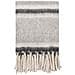 Plaid Carmel In Misto Lana Grigio E Bianco Con Frange 130x170 Cm - Foto miniatura 1