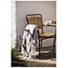 Plaid Carmel In Misto Lana Grigio E Bianco Con Frange 130x170 Cm - Foto miniatura 3