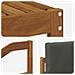 Set di divani da esterno con cuscino 7 pcs Naturale e Antracite - Foto miniatura 6
