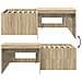 Letto alto per bambini con scrivania Rovere Sonoma 90 x 200 cm - Foto miniatura 8