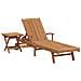 Lettino prendisole 1-persona 2 pcs Marrone Legno di teak solido - Foto miniatura 1