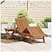 Lettino prendisole 1-persona 2 pcs Marrone Legno di teak solido - Foto miniatura 2