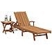 Lettino prendisole 1-persona 2 pcs Marrone Legno di teak solido - Foto miniatura 3