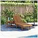 Lettino prendisole 1-persona 2 pcs Marrone Legno di teak solido - Foto miniatura 4