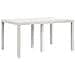 Set da Pranzo per Giardino con cuscino 5 pcs Bianco e Crema PP - Foto miniatura 5