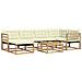 Set di divani da esterno 7 pcs Bianco e Crema 79 x 79 x 37 cm - Foto miniatura 1