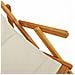 Sedia pieghevole con braccioli in legno di acacia color tortora e Textilene - Foto miniatura 8