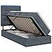 Letto con contenitore LED e materasso Grigio Scuro 90 x 200 cm - Foto miniatura 1
