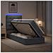 Letto con contenitore LED e materasso Grigio Scuro 90 x 200 cm - Foto miniatura 4