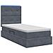 Letto con contenitore LED e materasso Grigio Scuro 90 x 200 cm - Foto miniatura 9