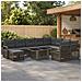 Set Divano da Giardino 11 pz Grigio e Grigio Scuro polyrattan - Foto miniatura 9