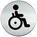 pittogramma ø 8,3cm 'toilette disabili' in acciaio - Foto miniatura 2