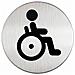 pittogramma ø 8,3cm 'toilette disabili' in acciaio - Foto miniatura 1