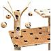 Albero Per Gatti Tiragraffi Sisal 125 Cm Zampe Stampate Beige - Foto miniatura 4