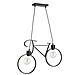 Lampada A Sospensione Bicicletta 2 Luci In Metallo Nero - Foto miniatura 1