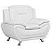 Poltrona In Pelle Sintetica Bianca Leira - Foto miniatura 13