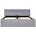 Letto Idraulico Contenitore Led Grigio Chiaro Tessuto 140x200cm - Foto miniatura 3