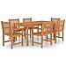 Set da Pranzo per Esterni 7 pz in Legno Massello di Teak - Foto miniatura 1