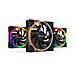 Ventola PC Light Wings 120mm PWM Diametro 12 cm Colore d'Illuminazione Multi - Nero Triple-Pack (3 pz) - Foto miniatura 1