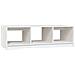 Tavolino Da Salotto Bianco 110x50x34 Cm Legno Massello Di Pino - Foto miniatura 2