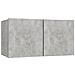 Mobili Porta TV Pensili 3pz Grigio Cemento 60x30x30 cm - Foto miniatura 3