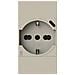 P40 Usb 3.0 Presa Schuko Con Usb-c Compatibile Con Bticino Livingnow Sabbia - Foto miniatura 1