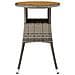 Tavolo Da Giardino 60x75cm Massello Acacia E Polyrattan Grigio - Foto miniatura 3