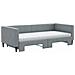 Divano Letto Estraibile Materassi Grigio Chiaro 90x200 Tessuto - Foto miniatura 5