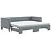 Divano Letto Estraibile Materassi Grigio Chiaro 90x200 Tessuto - Foto miniatura 1