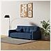 Copenhague Divano Convertibile Scandinavo A 3 Posti In Velluto A Coste Blu - Foto miniatura 10