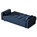 Copenhague Divano Convertibile Scandinavo A 3 Posti In Velluto A Coste Blu - Foto miniatura 4