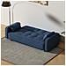 Copenhague Divano Convertibile Scandinavo A 3 Posti In Velluto A Coste Blu - Foto miniatura 12