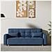 Copenhague Divano Convertibile Scandinavo A 3 Posti In Velluto A Coste Blu - Foto miniatura 6