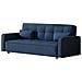 Copenhague Divano Convertibile Scandinavo A 3 Posti In Velluto A Coste Blu - Foto miniatura 8