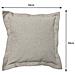 Federa Per Cuscino Arredo Casa Chiusura Zip Fodera Tinto Filo Tinta Unita Sv 50x50 Grigio - Foto miniatura 5