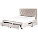 Letto Contenitore Velluto Beige 180 X 200 Cm Lievin - Foto miniatura 3
