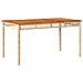 Tavolo Da Giardino Beige 140x80x75 Cm Polyrattan E Legno Acacia - Foto miniatura 2
