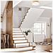 Lampada A Soffitto Eveline - Marrone - Legno, Vetro - 37x37x8 Cm - Foto miniatura 2