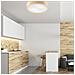 Lampada A Soffitto Eveline - Marrone - Legno, Vetro - 37x37x8 Cm - Foto miniatura 3
