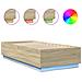 Giroletto Con Luci Led Rovere Sonoma 90x200cm Legno Multistrato - Foto miniatura 2