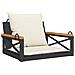 Panchina a Dondolo con Cuscini Nera 63x62x40 cm in Polyrattan - Foto miniatura 1