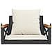Panchina a Dondolo con Cuscini Nera 63x62x40 cm in Polyrattan - Foto miniatura 6